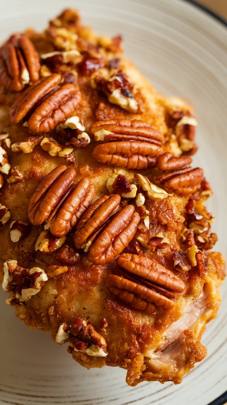 Pecan Crusted Oven-Fried Chicken Breast