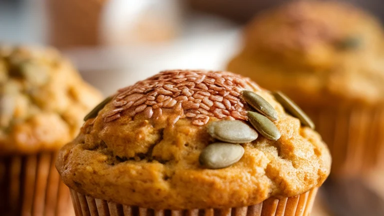 Pumpkin Seed and Flax Muffins - Featured