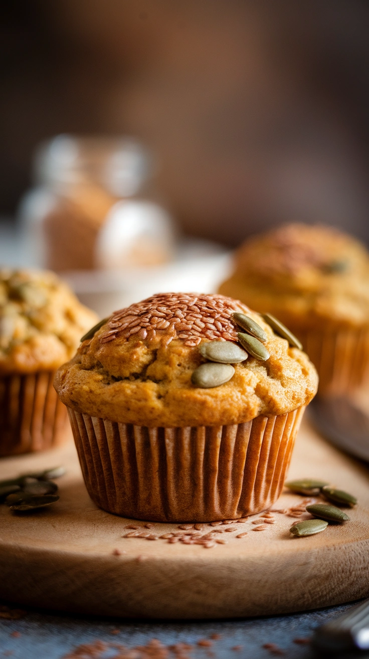 Pumpkin Seed and Flax Muffins