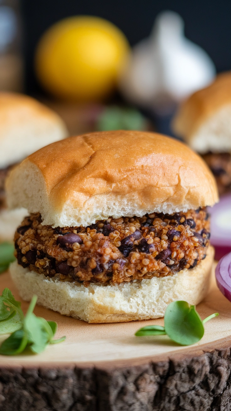 Quinoa and Black Bean Sliders