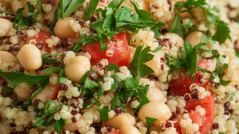 Quinoa and Garbanzo Bean Tabbouleh - Featured