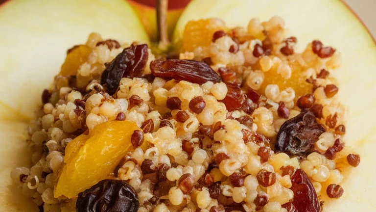 Quinoa and Golden Raisin Stuffed Apples - Featured