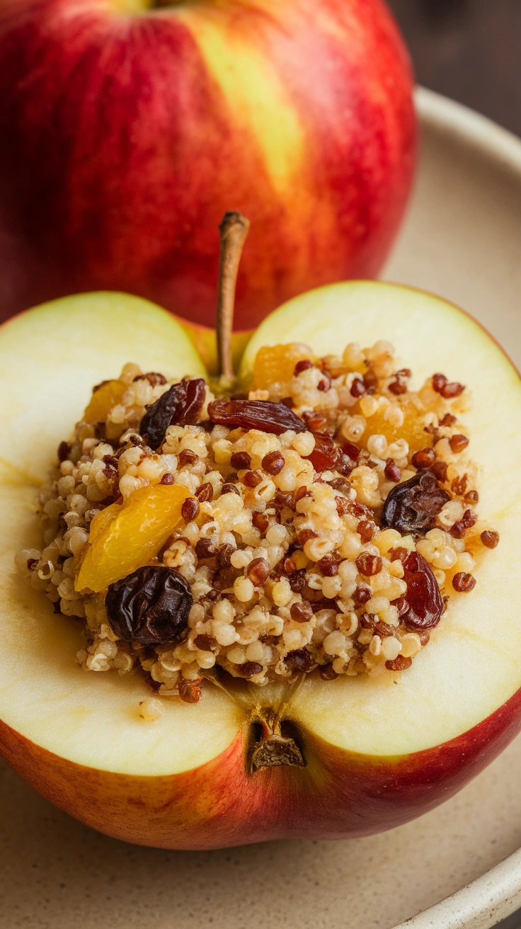 Quinoa and Golden Raisin Stuffed Apples