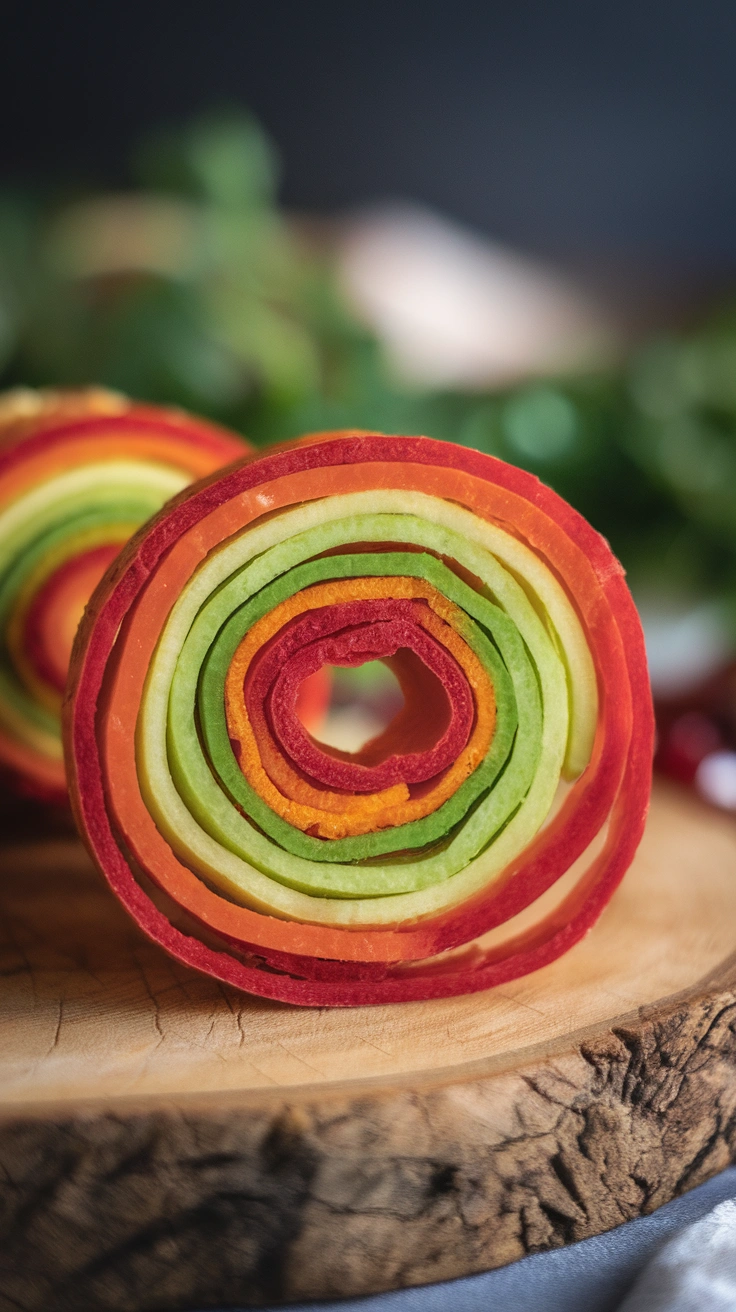 Rainbow Veggie Pinwheels
