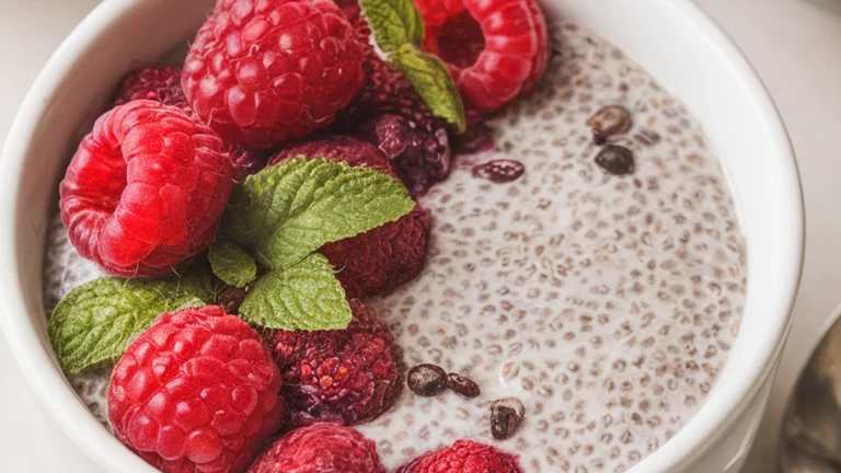Raspberry Chia Seed Pudding - Featured