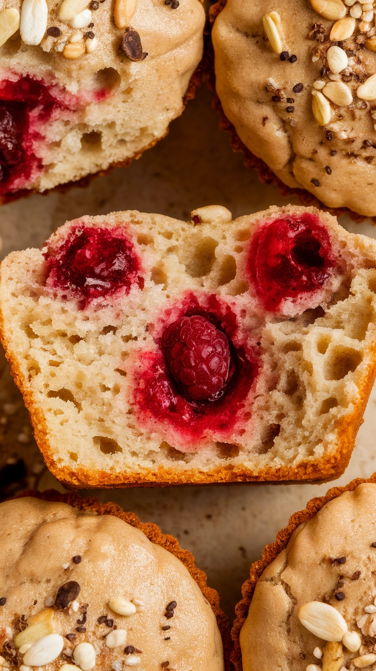 Raspberry Protein Power Muffins