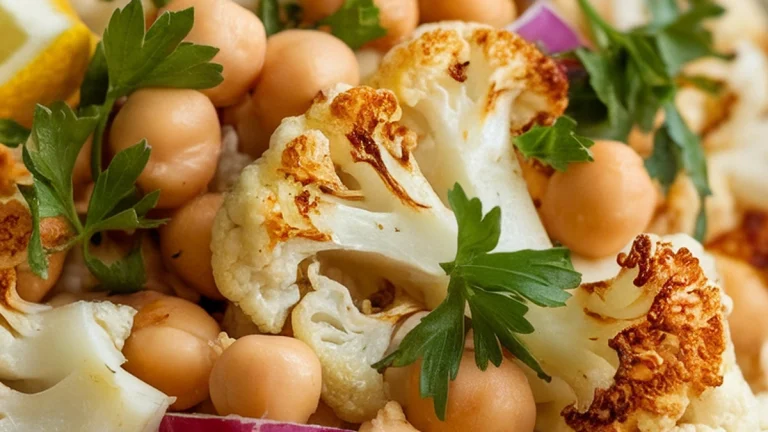 Roasted Cauliflower and Chickpea Salad - Featured