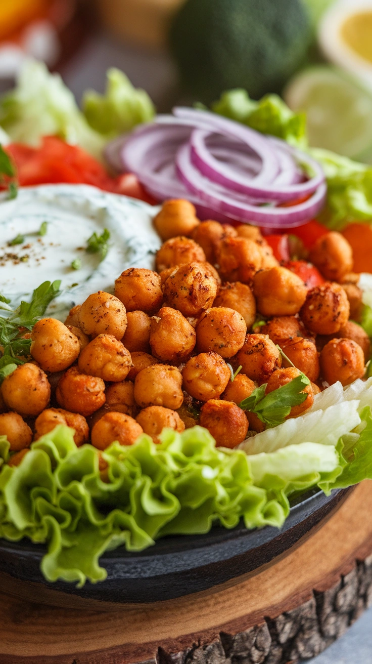 Roasted Chickpea Gyro Bowls