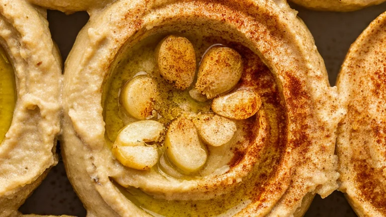 Roasted Garlic Hummus Cups - Featured