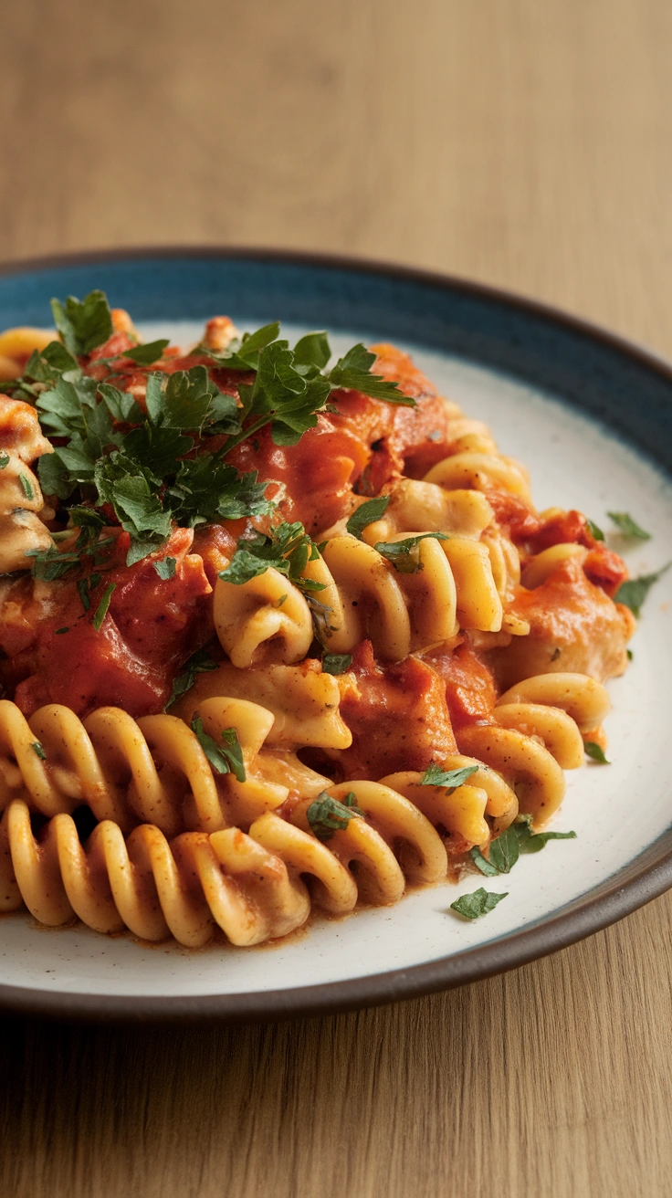 Roasted Red Pepper Sauce Chicken Rotini