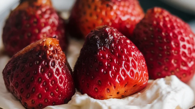 Roasted Strawberry Cottage Cheese Bowl - Featured