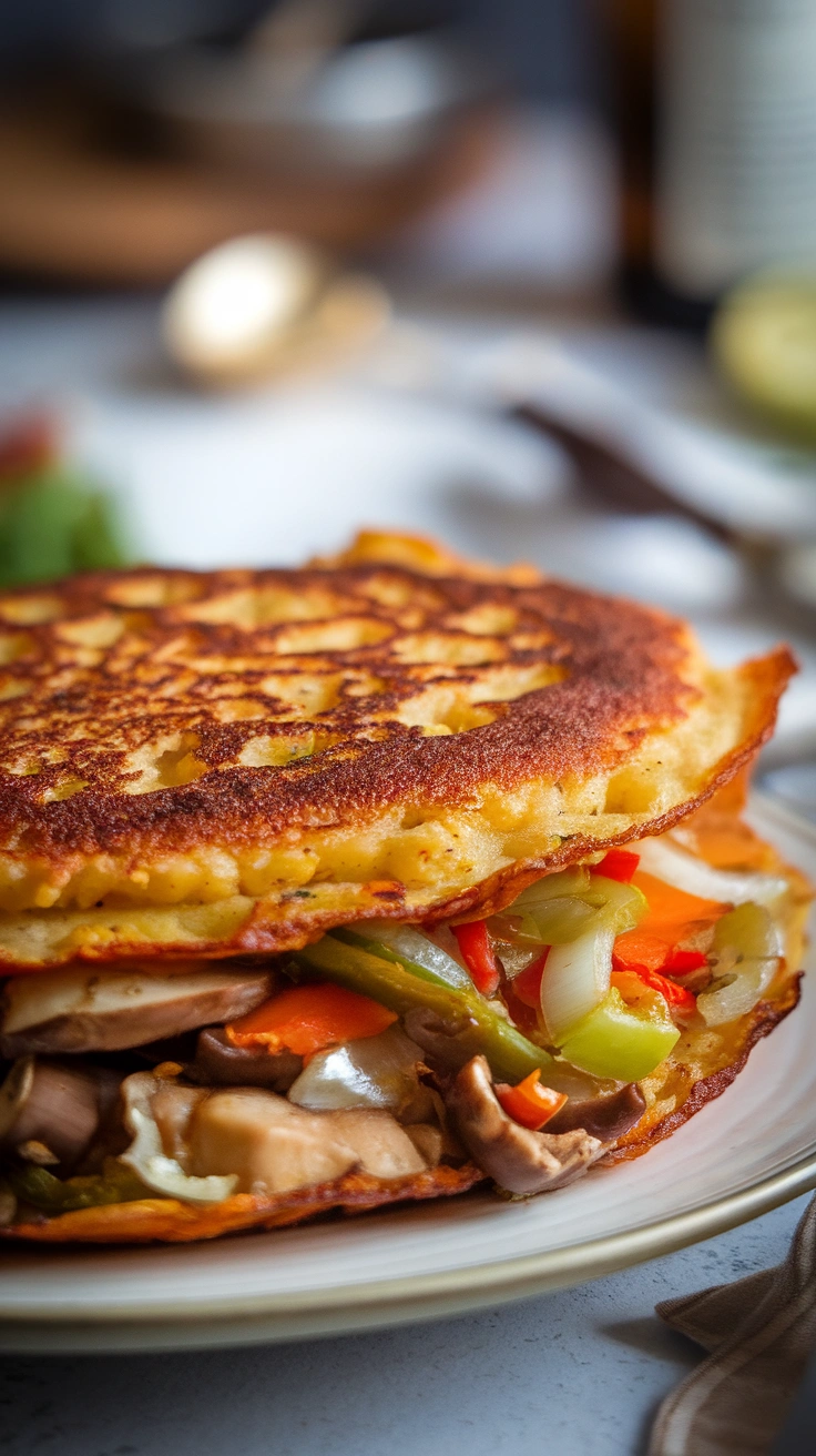 Savory Chickpea Flour Veggie Pancakes