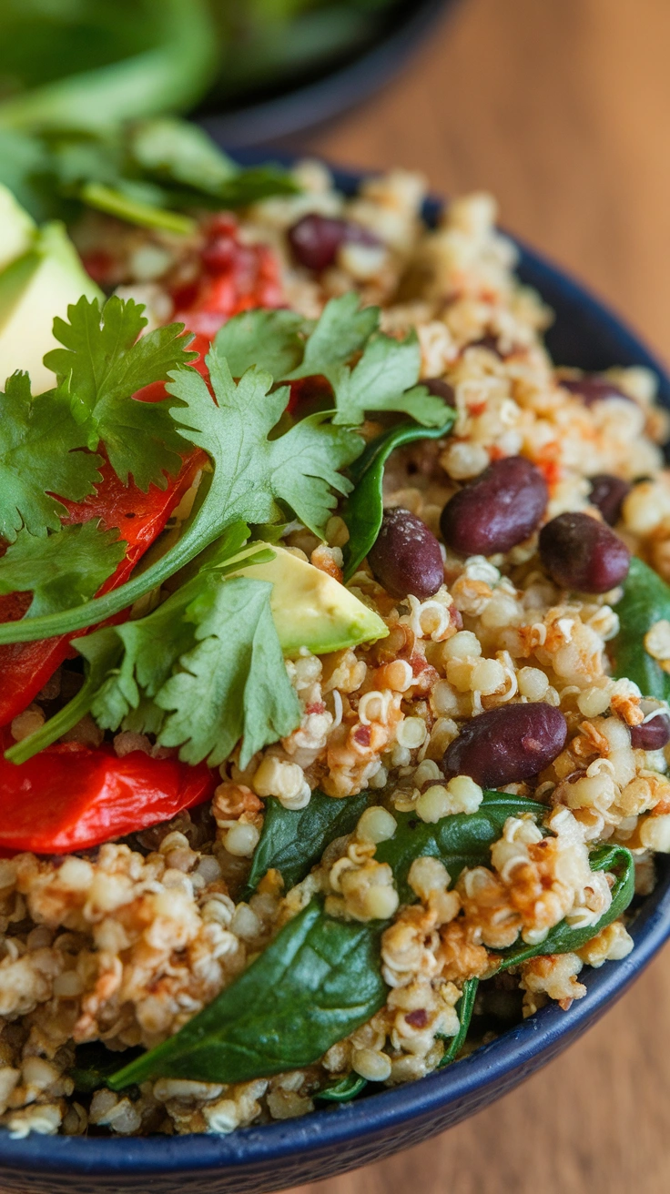 Savory Quinoa and Spinach Bowl