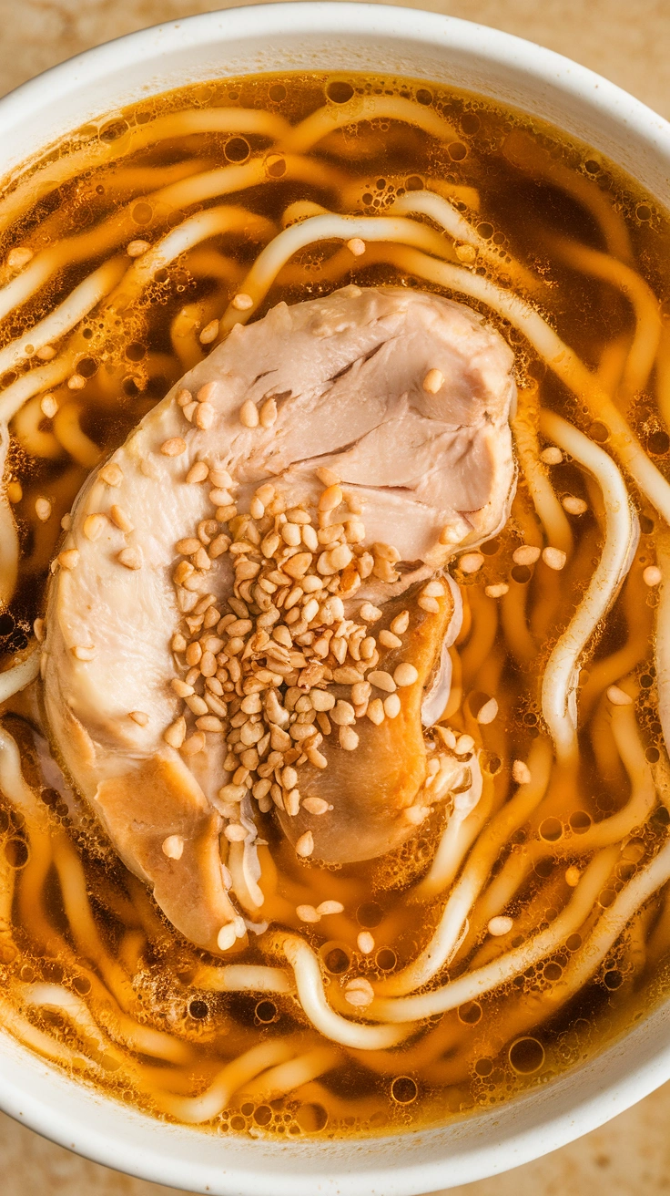 Sesame Soy Chicken Noodle Soup