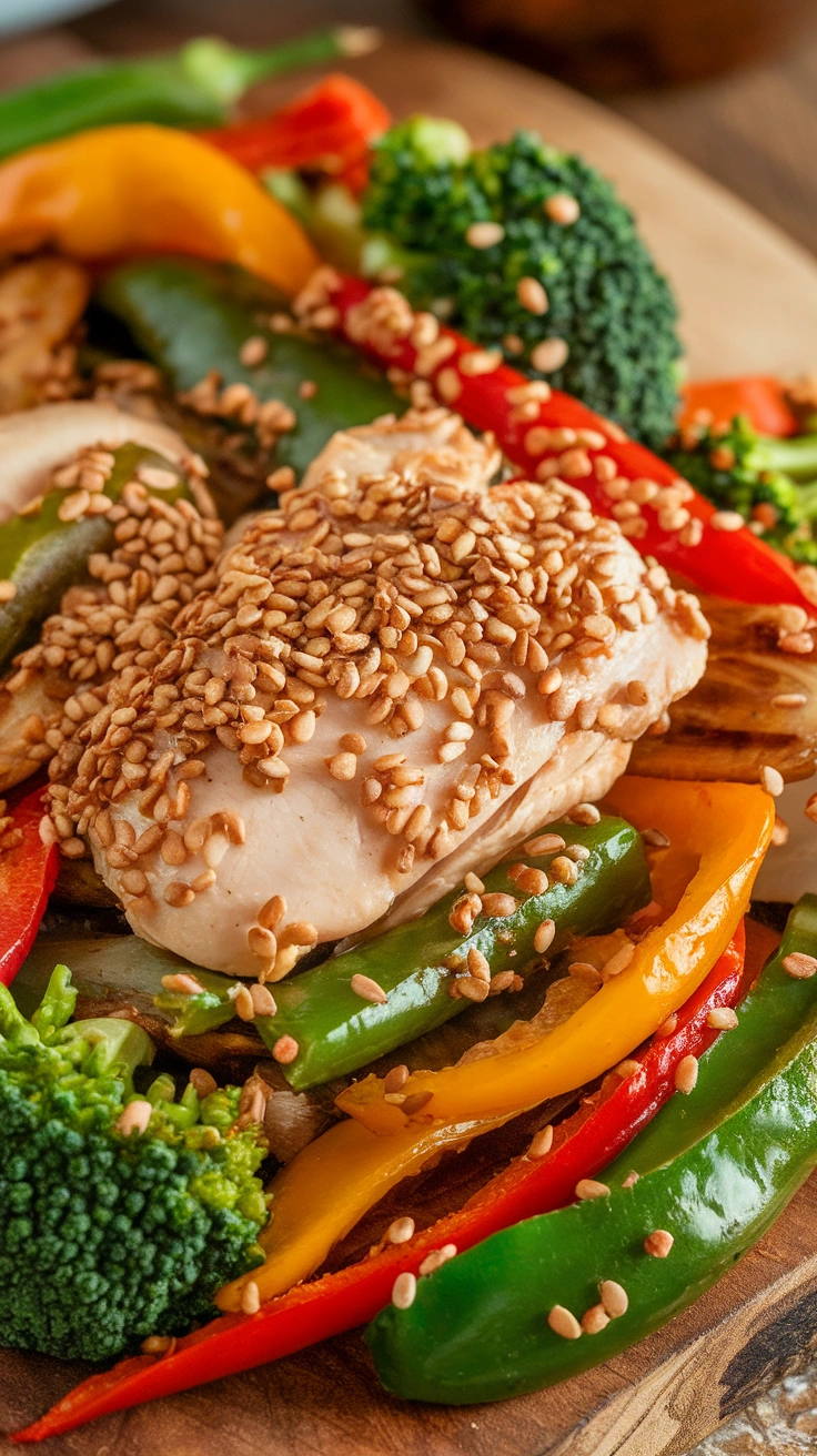 Sesame Vegetable Chicken Stir-Fry