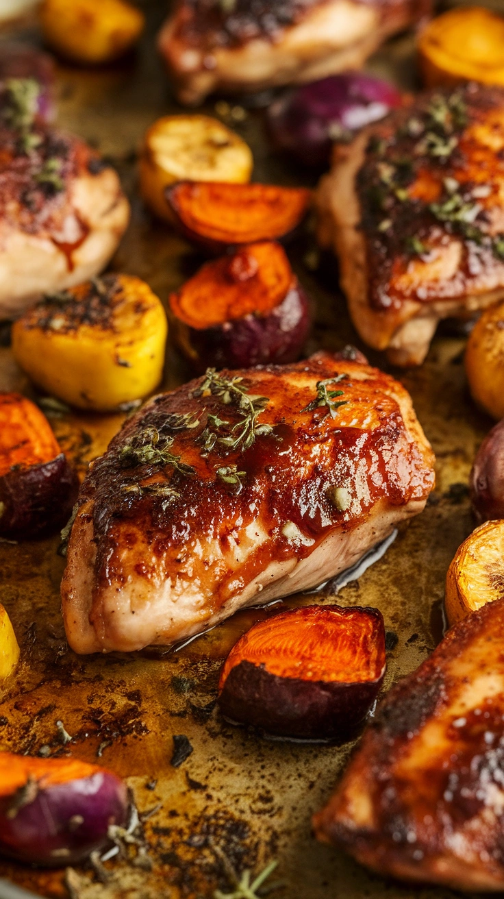 Sheet Pan Balsamic Chicken and Root Vegetables