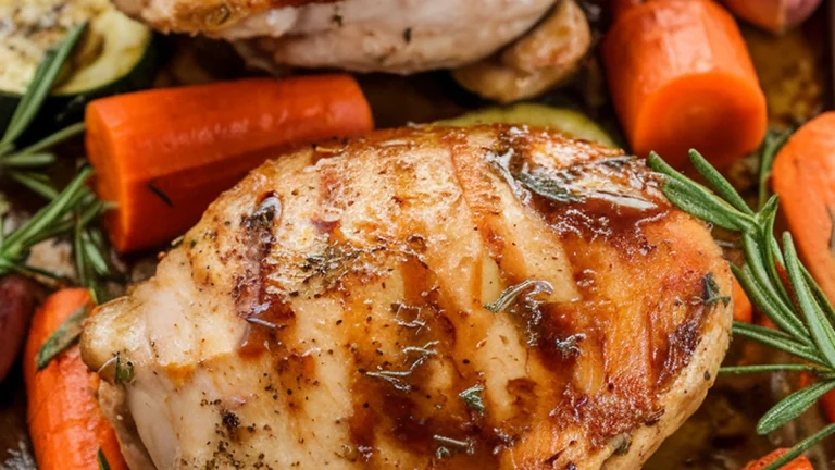 Sheet Pan Balsamic Chicken and Vegetables - Featured