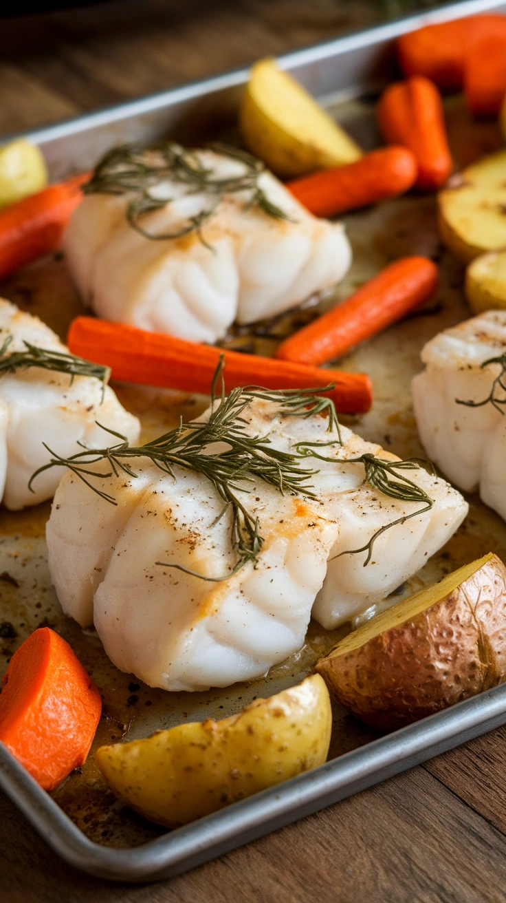 Sheet Pan Cod with Roasted Vegetables