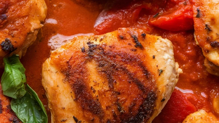 Skillet Tomato Basil Chicken - Featured