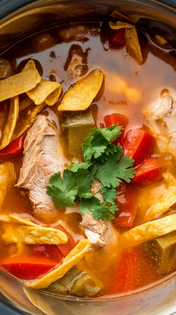 Slow Cooker Chicken Tortilla Soup