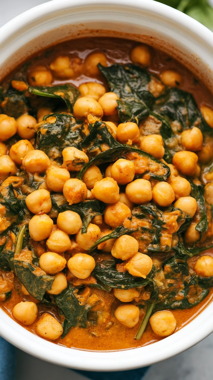 Slow Cooker Chickpea and Spinach Tikka Masala