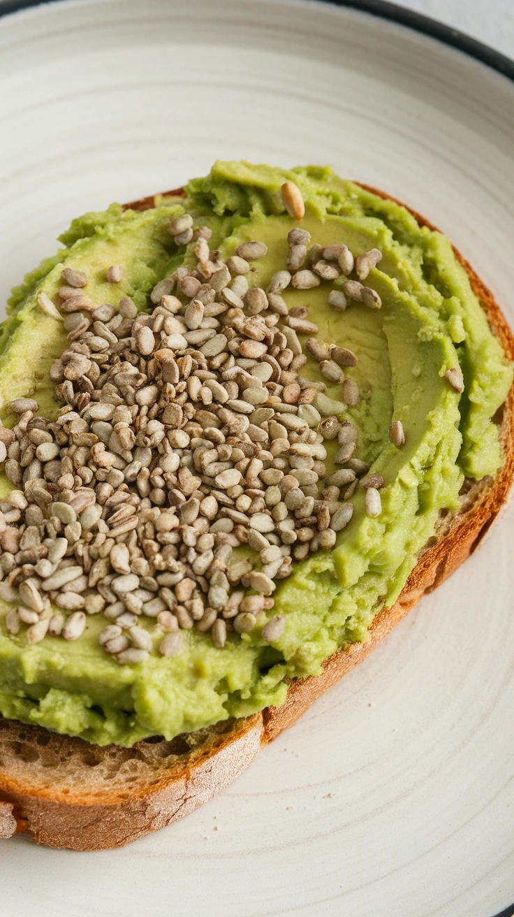 Smashed Avocado Toast with Hemp Seeds