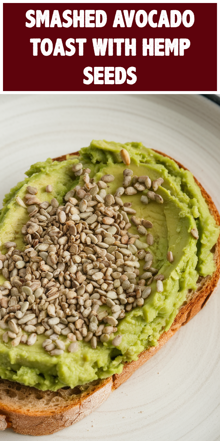 Pink Smashed Avocado Smashed Avocado Toast with Hemp Seeds