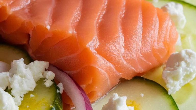 Smoked Salmon and Cucumber Breakfast Salad - Featured