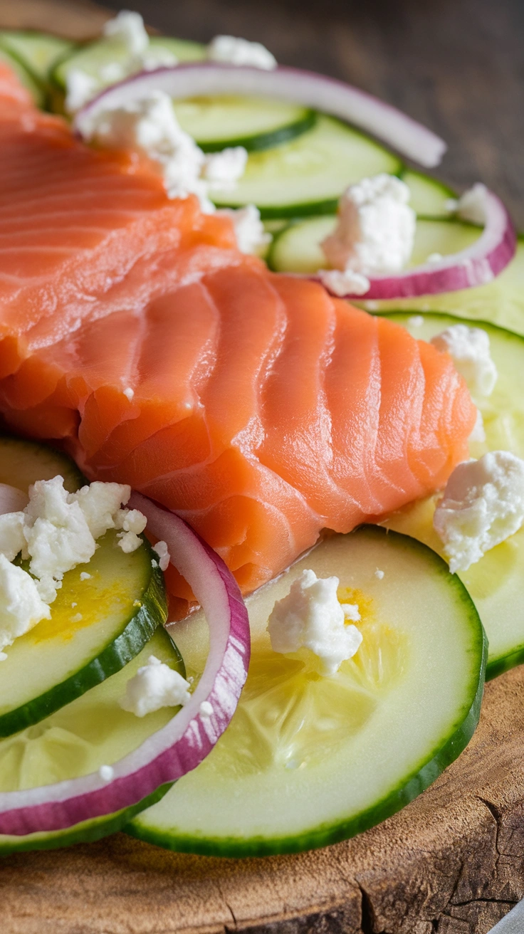 Smoked Salmon and Cucumber Breakfast Salad