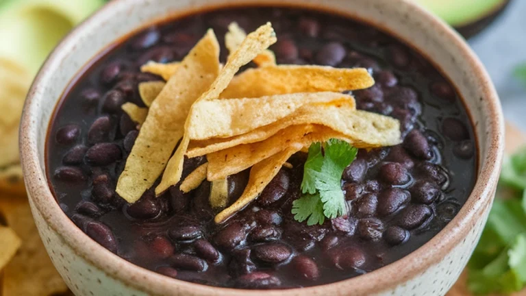 Smoky Black Bean Tortilla Soup - Featured
