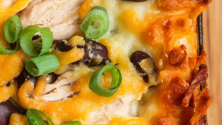 Southwest Black Bean and Chicken Casserole - Featured