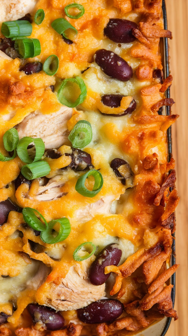 Southwest Black Bean and Chicken Casserole