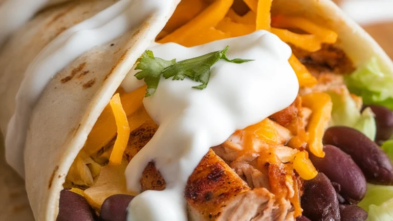 Southwest Black Bean and Chicken Wrap - Featured