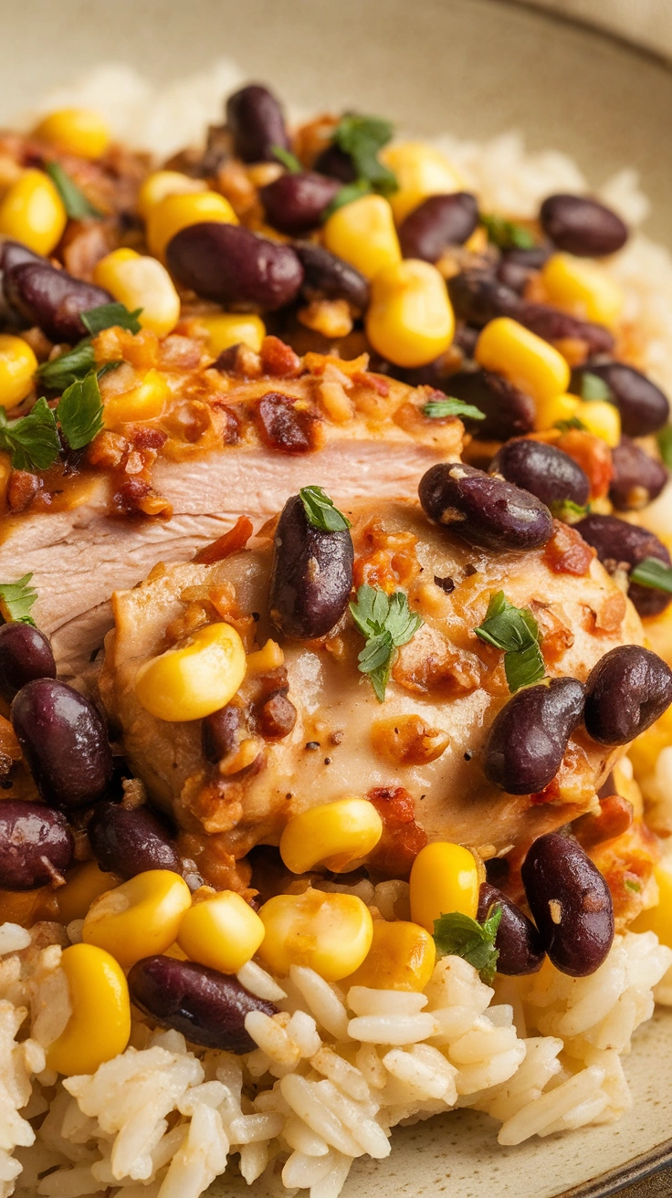Southwest Black Bean and Corn Chicken