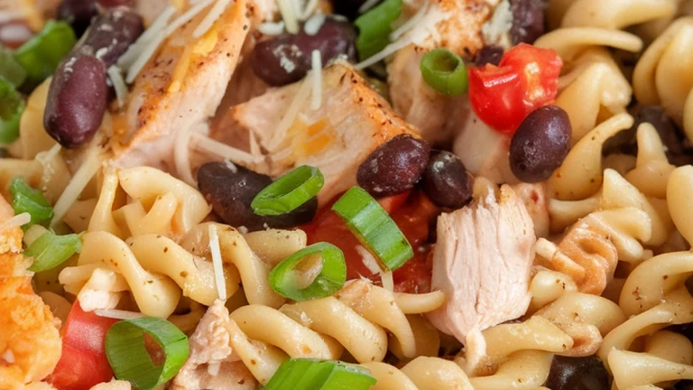Southwest Chicken and Black Bean Pasta Skillet - Featured
