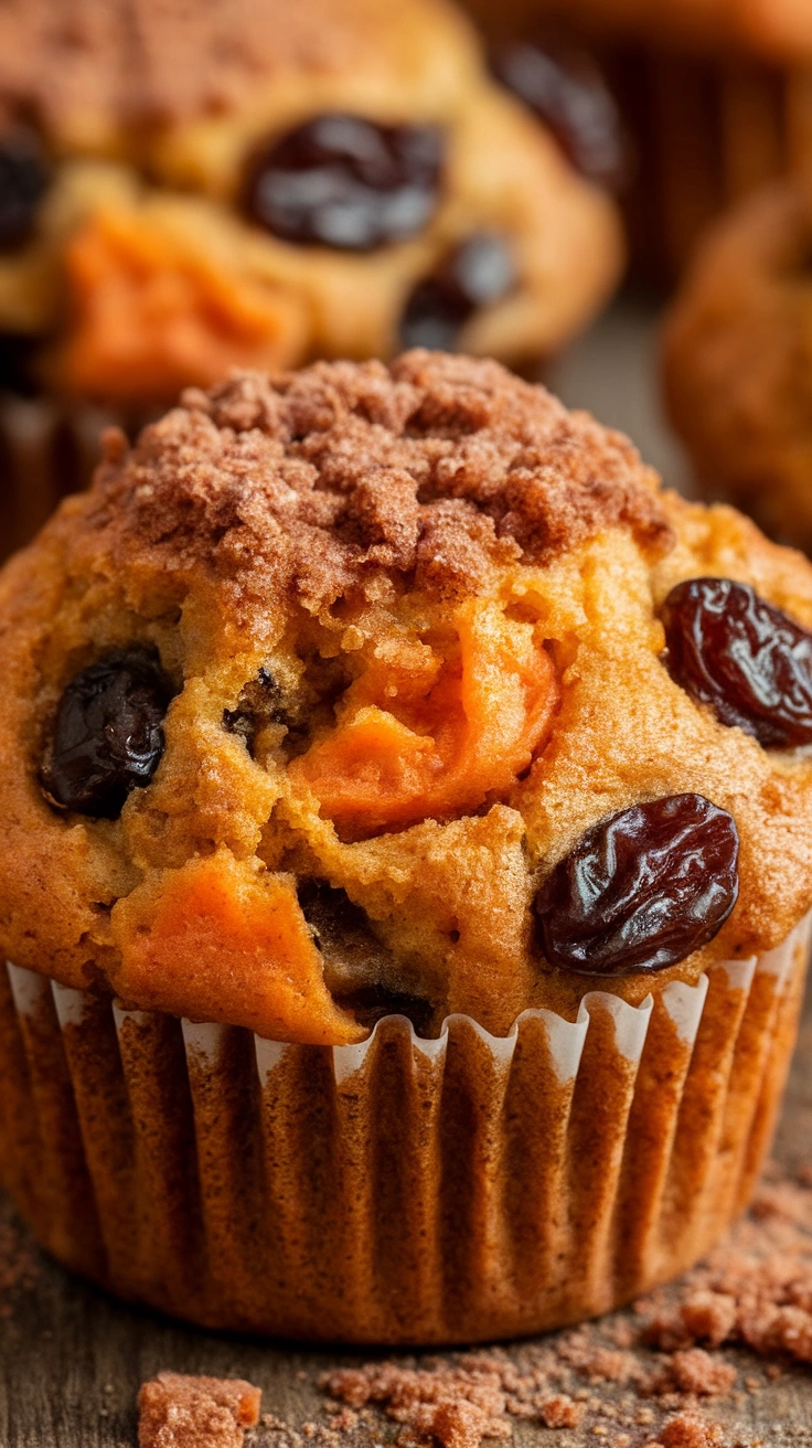 Spiced Carrot and Raisin Muffins