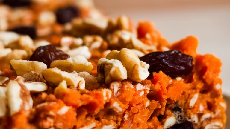 Spiced Carrot Cake Oat Bars - Featured