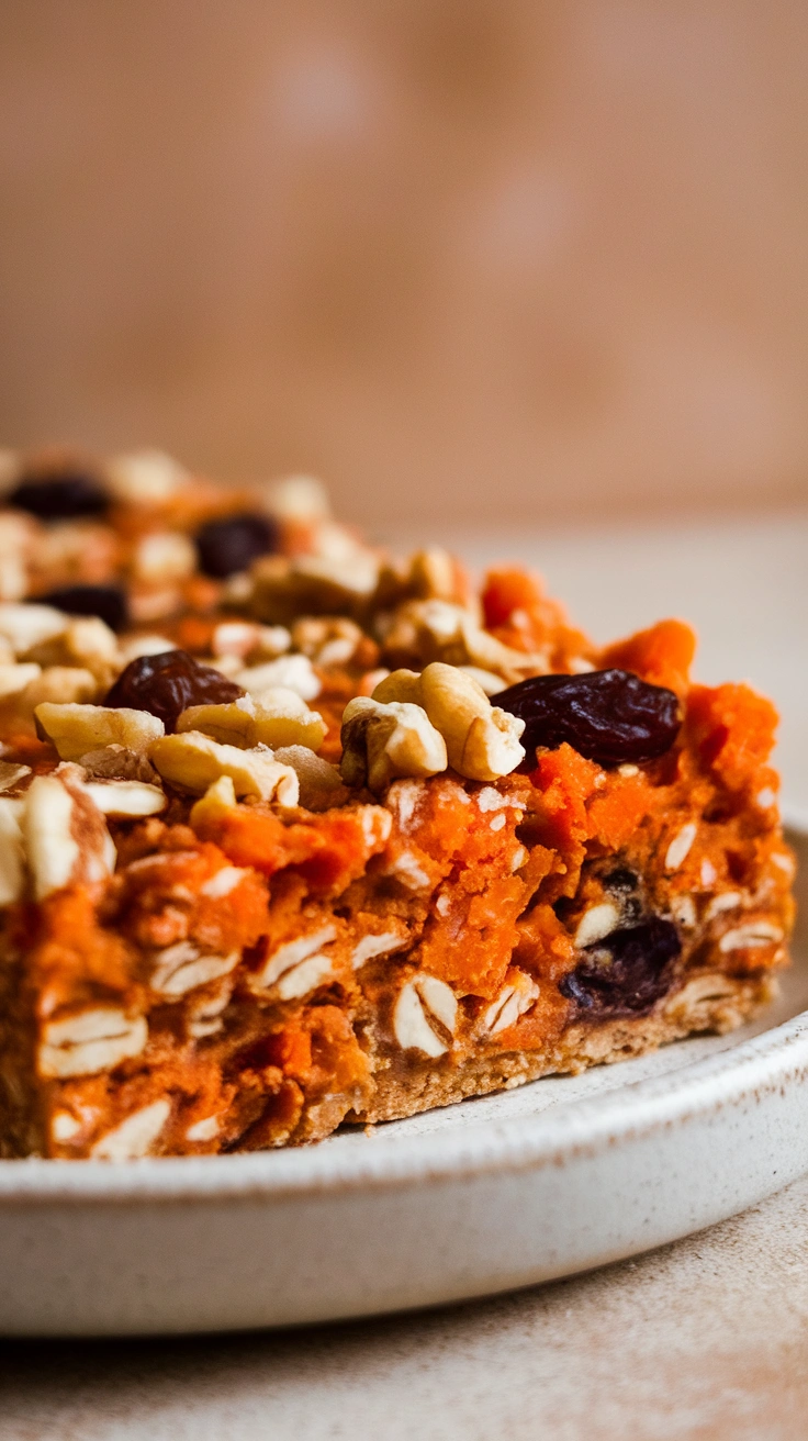 Spiced Carrot Cake Oat Bars