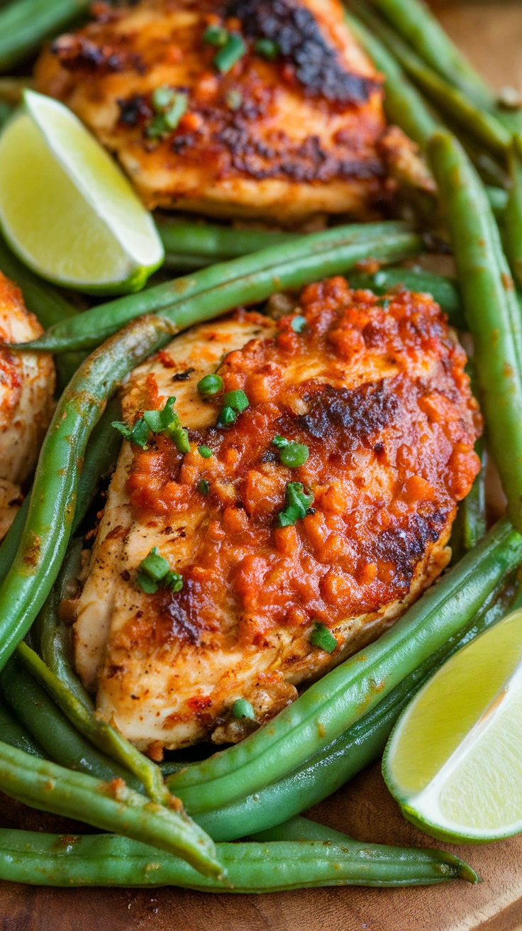 Spicy Lime Chicken with Green Beans