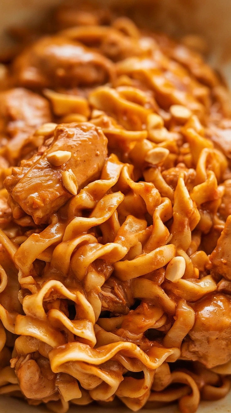 Spicy Peanut Chicken Noodles