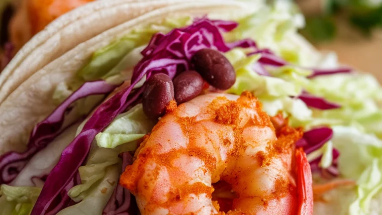 Spicy Shrimp Tacos with Cabbage Slaw - Featured