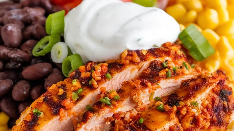 Spicy Southwest Chicken Burrito Bowl - Featured