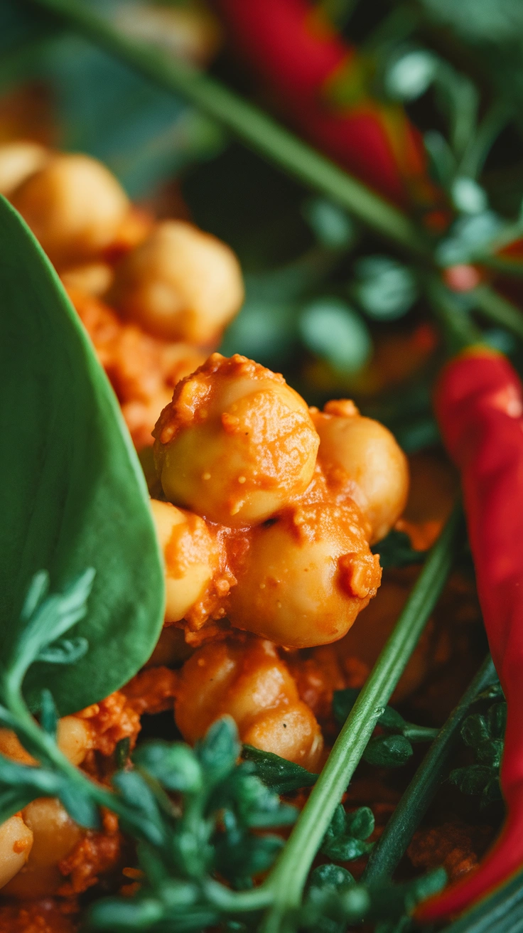 Spicy Thai Peanut Chickpea Salad