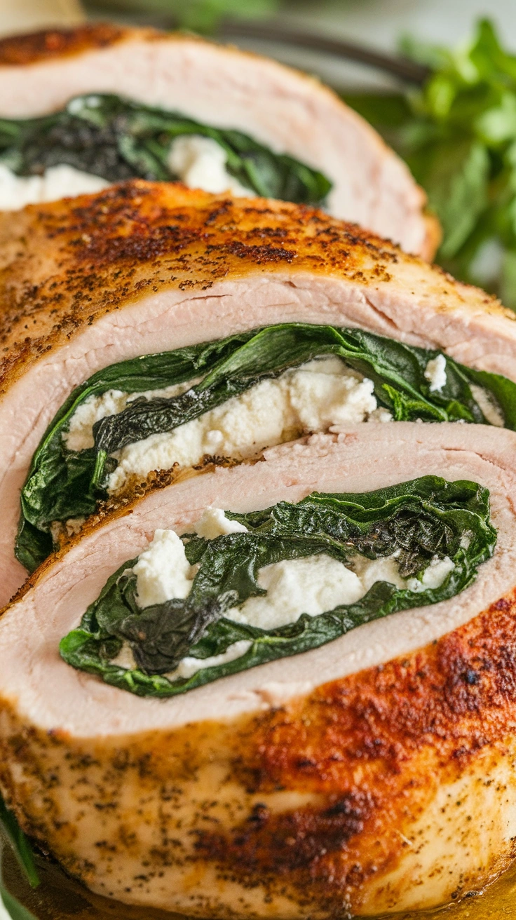 Spinach and Feta Stuffed Chicken Breast
