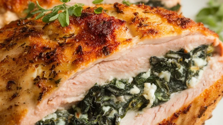 Spinach and Feta Stuffed Chicken Breast - Featured