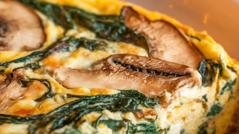 Spinach, Mushroom, and Goat Cheese Frittata - Featured