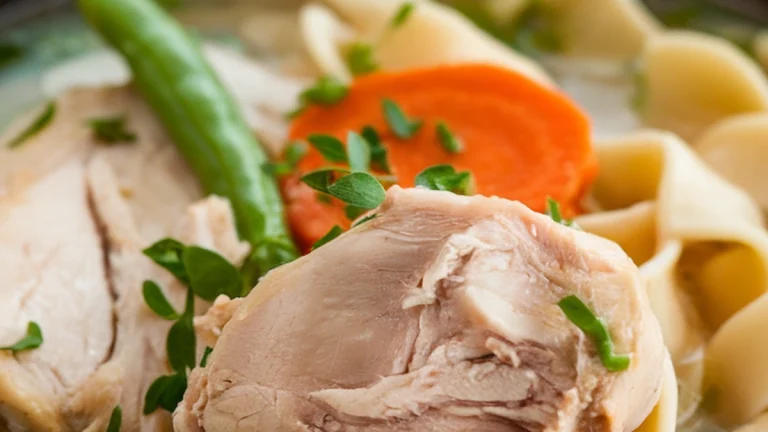 Spring Vegetable Chicken Noodle Soup - Featured