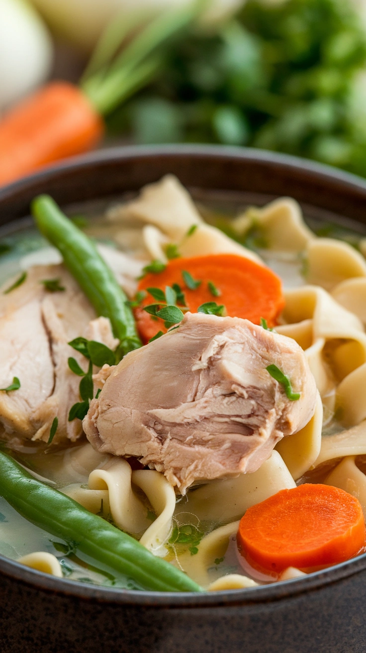 Spring Vegetable Chicken Noodle Soup