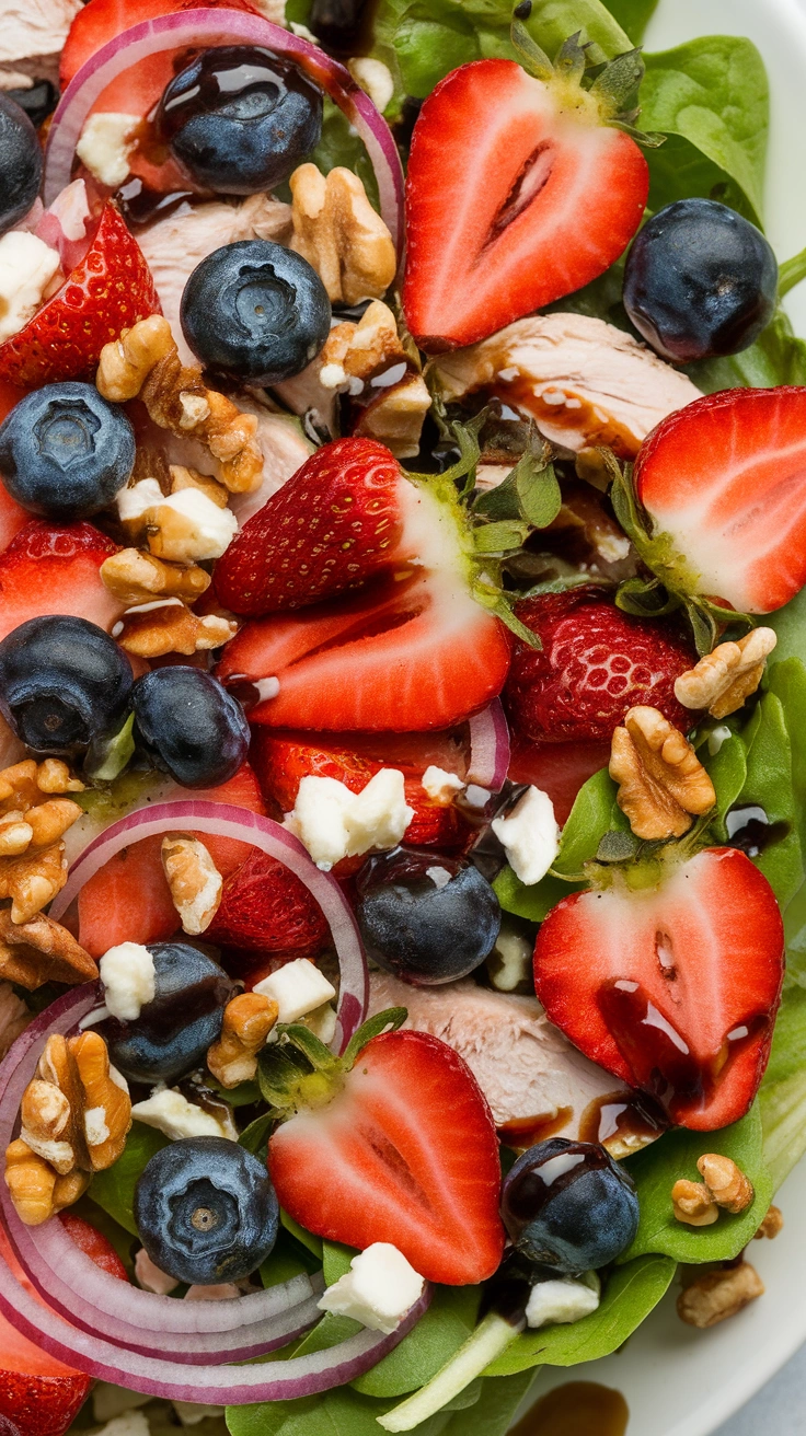 Strawberry Balsamic Chicken Salad