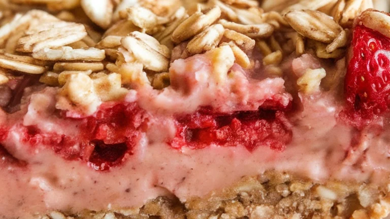 Strawberry Banana Oat Bars - Featured
